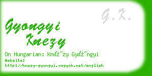 gyongyi knezy business card